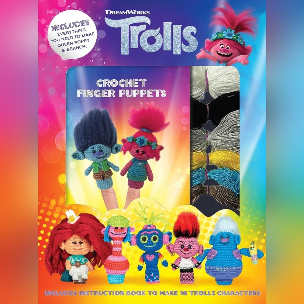 DreamWorks Trolls: Crochet Finger Puppets Kit
